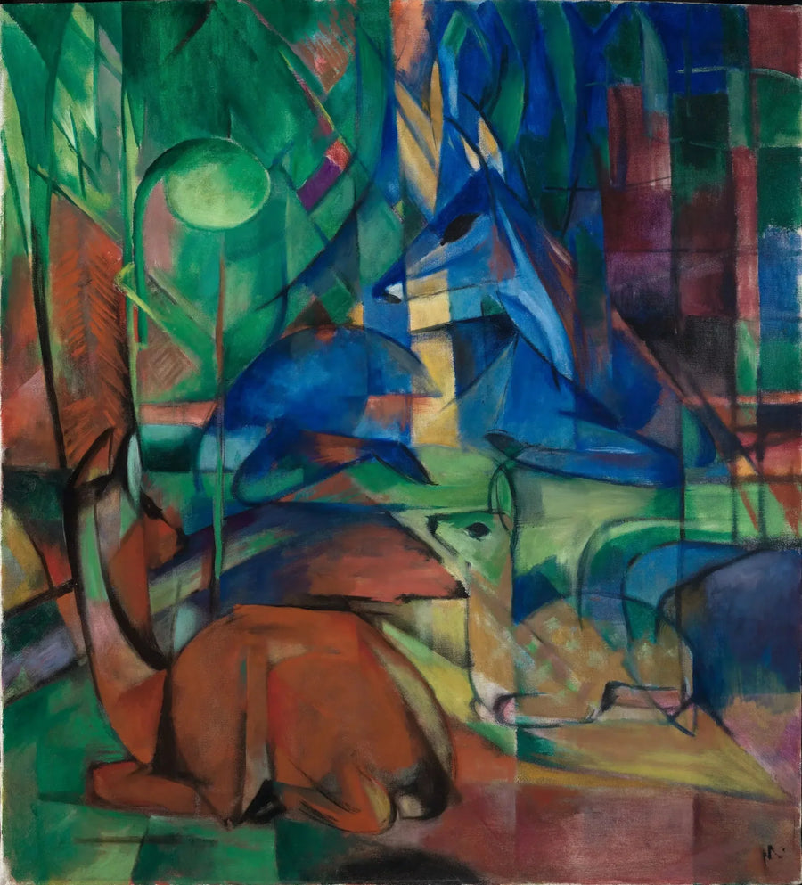 Deer in the Forest II - Franz Marc