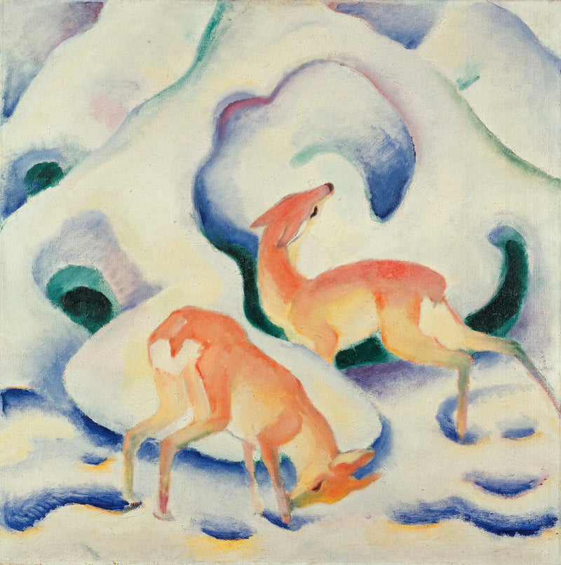 Deer in the Snow - Franz Marc