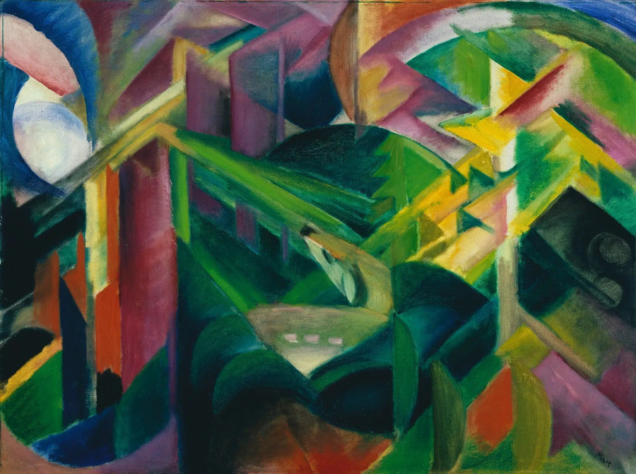 Stag in the Garden of a Monastery - Franz Marc