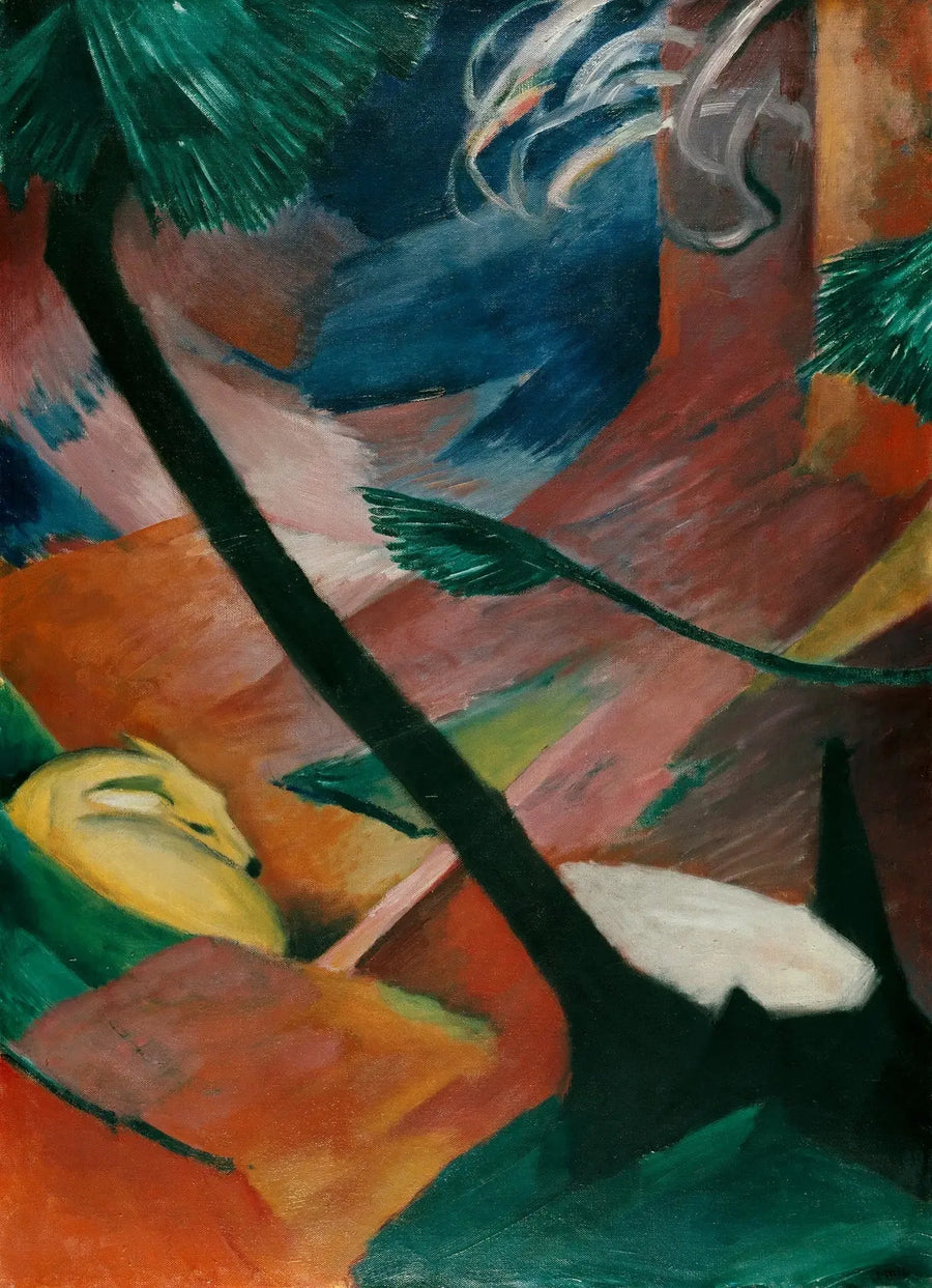 Deer in the Woods II - Franz Marc
