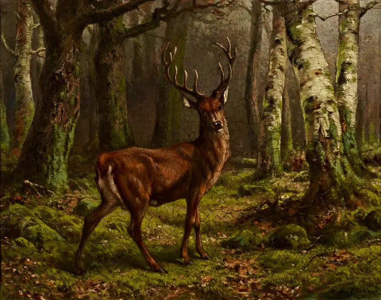 Deer in the Woods - Rosa Bonheur