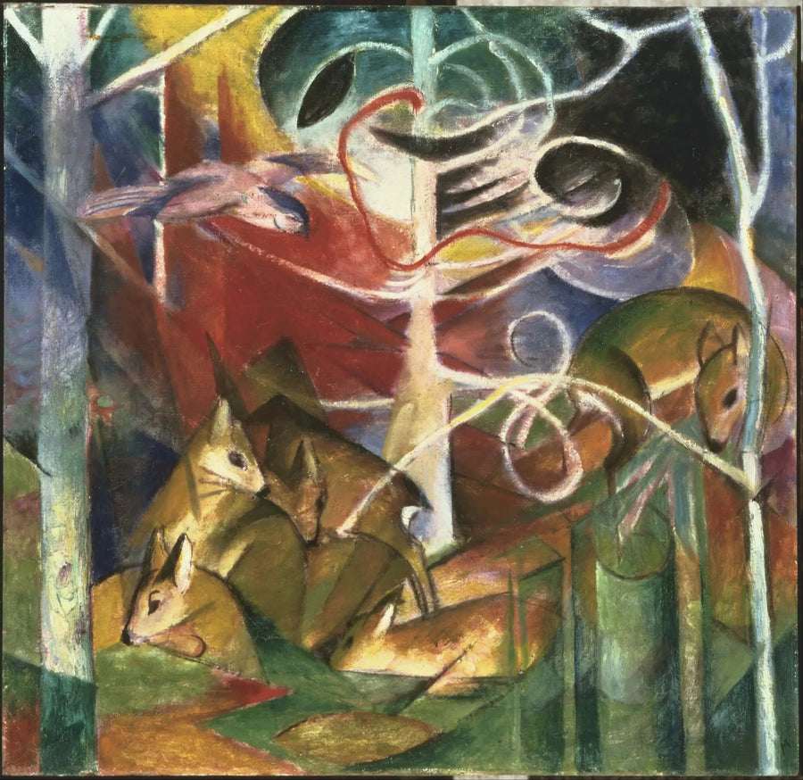 Deer in the Forest I - Franz Marc