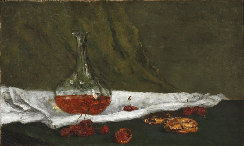 Cherries and Carafe - Paul Gauguin
