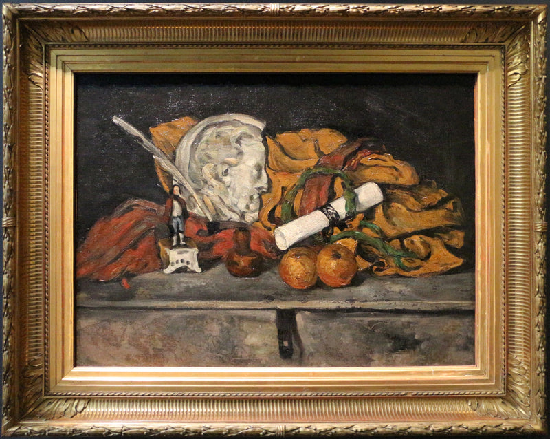 Cézanne's Accessories. Still Life with Medallion of Philippe Solari - Paul Cézanne