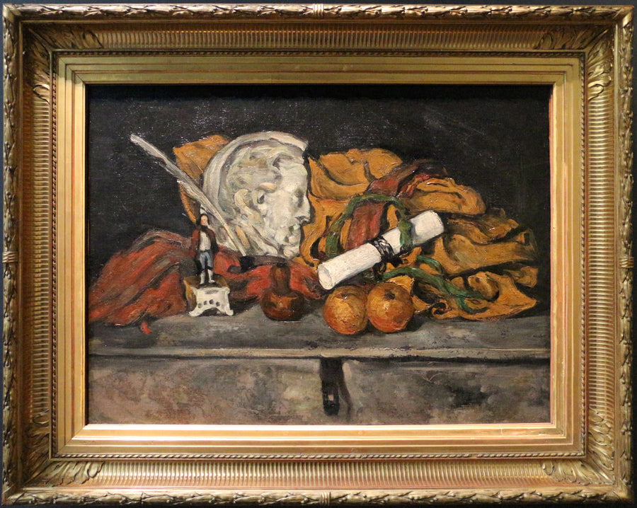 Cézanne's Accessories. Still Life with Medallion of Philippe Solari - Paul Cézanne