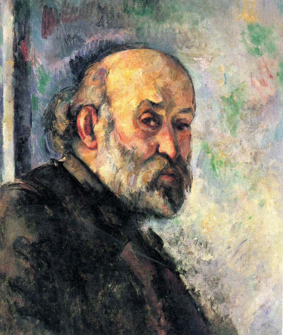Portrait of Cézanne on a blue background - Paul Cézanne