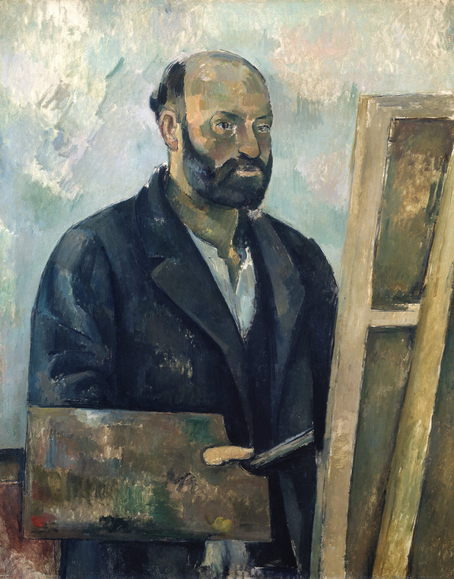 Portrait de l’artiste à la palette 1886–1887 de Paul Cézanne à la Fondation Bührle – reproduction peinture à l’huile sur toile