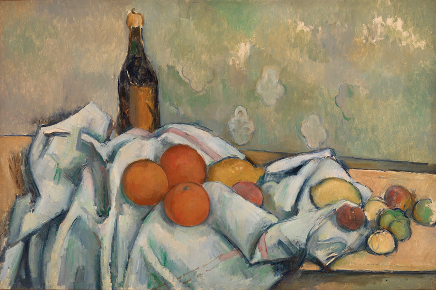 Bottle and Fruits - Paul Cézanne
