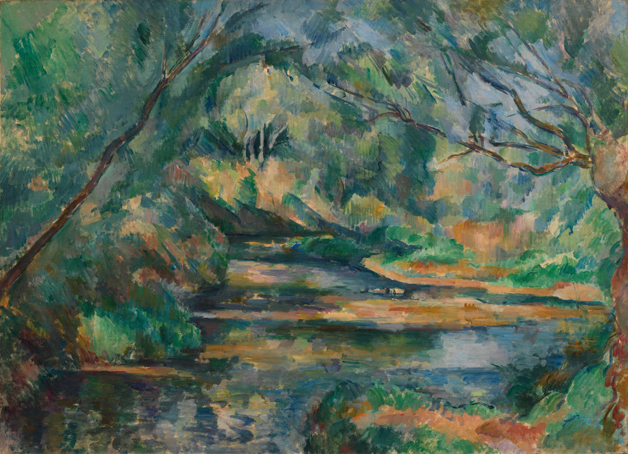 Running Water in the Underbrush - Paul Cézanne