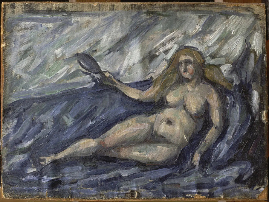 Woman with a Mirror - Paul Cézanne