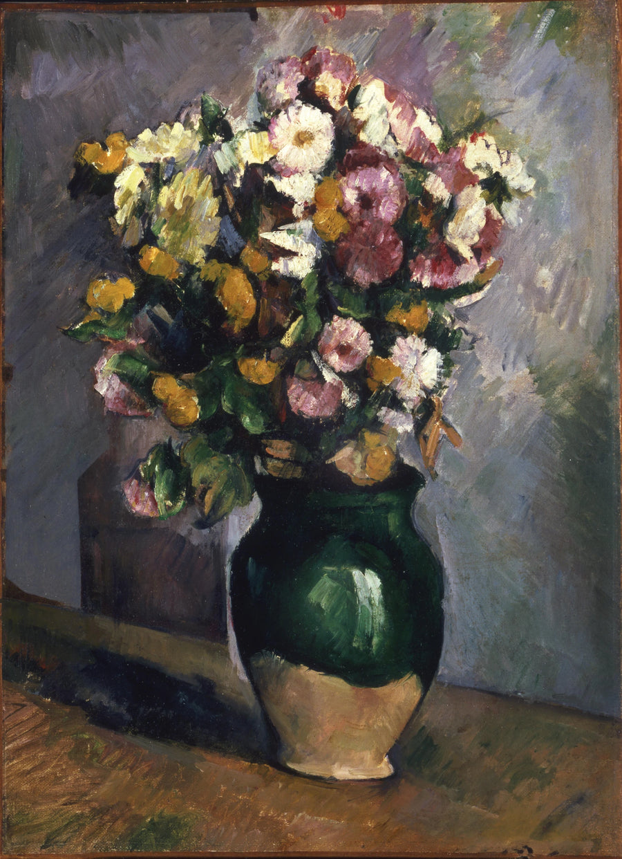 Flowers in an Olive Pot - Paul Cézanne
