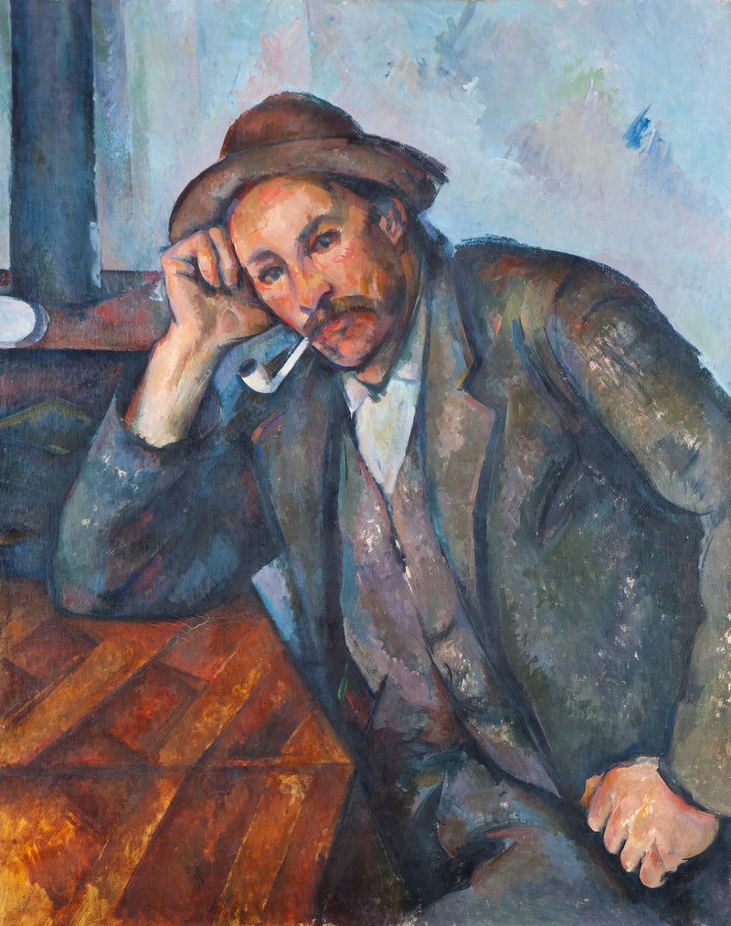 The Smoking Man Leaning - Paul Cézanne