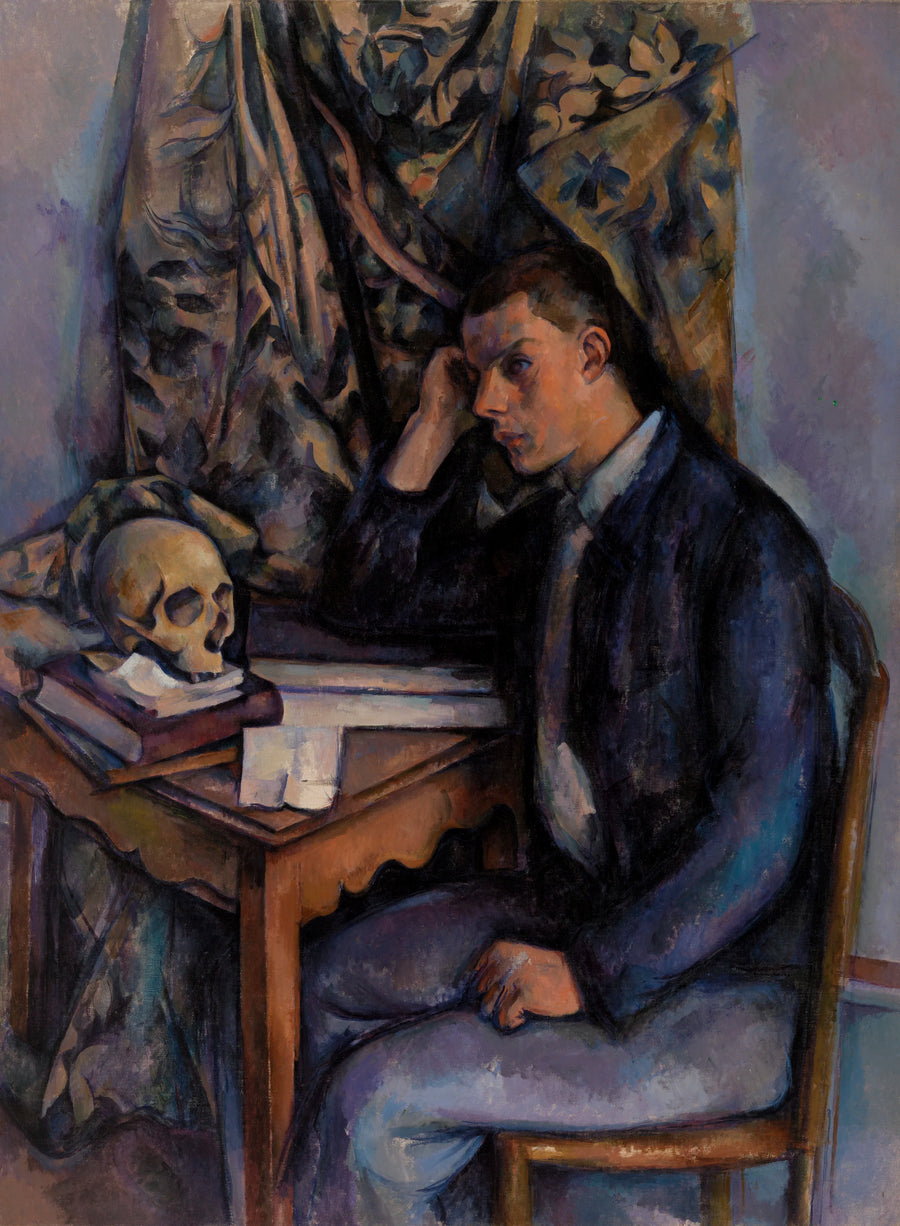 Young Man with a Skull - Paul Cézanne