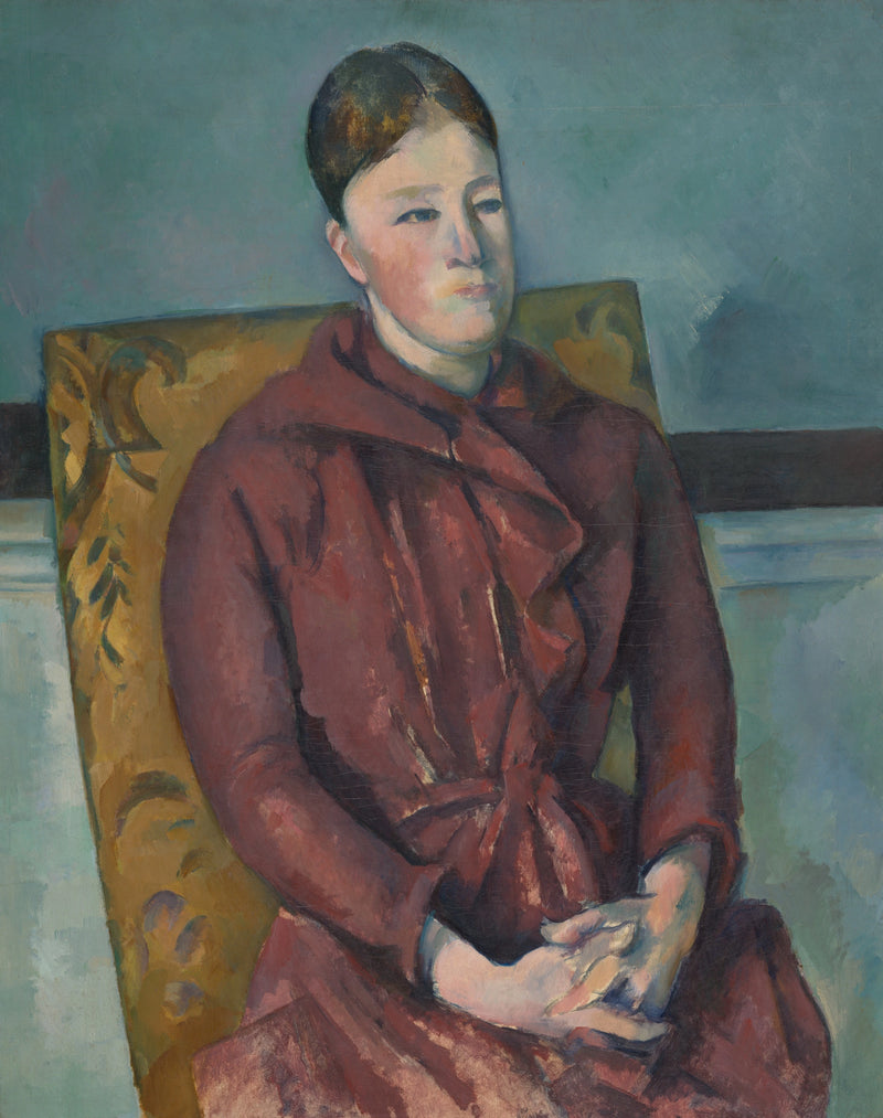 Madame Cézanne in a Red Dress - Paul Cézanne