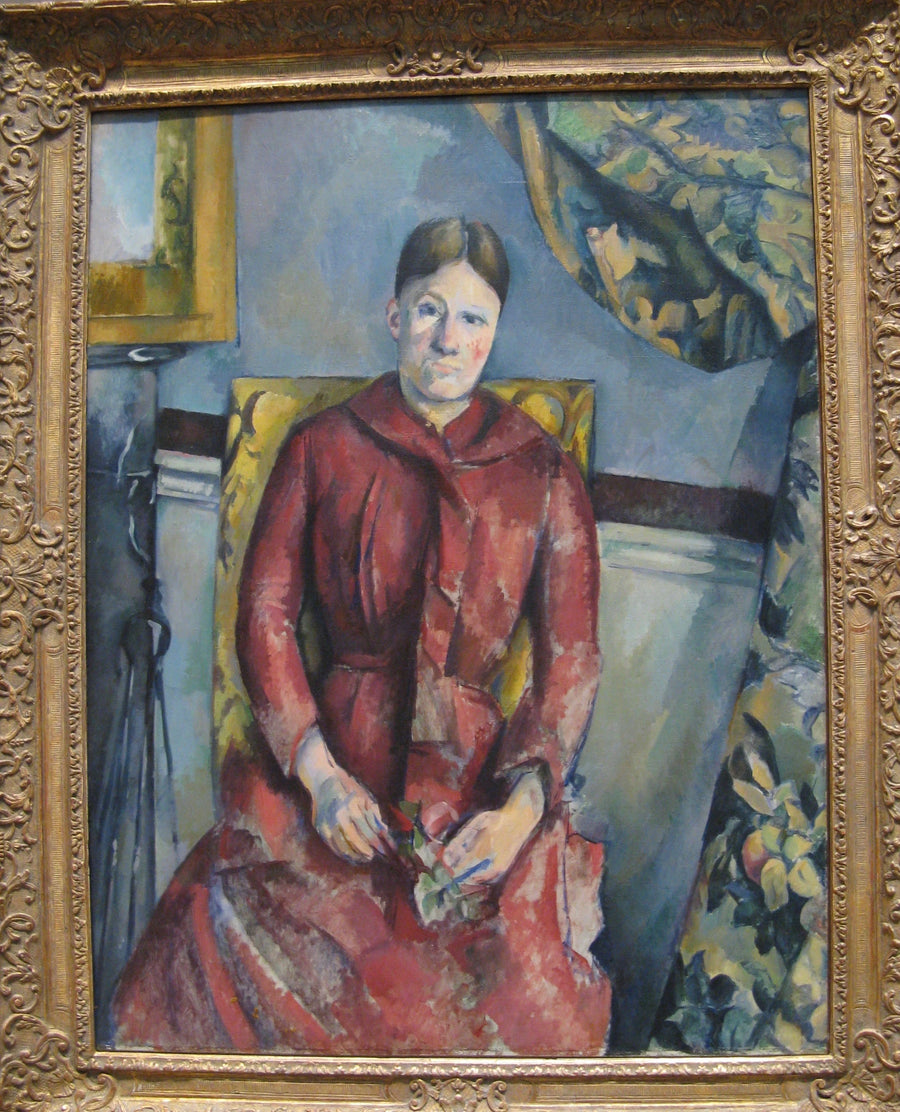 Madame Cézanne in a Red Dress - Paul Cézanne