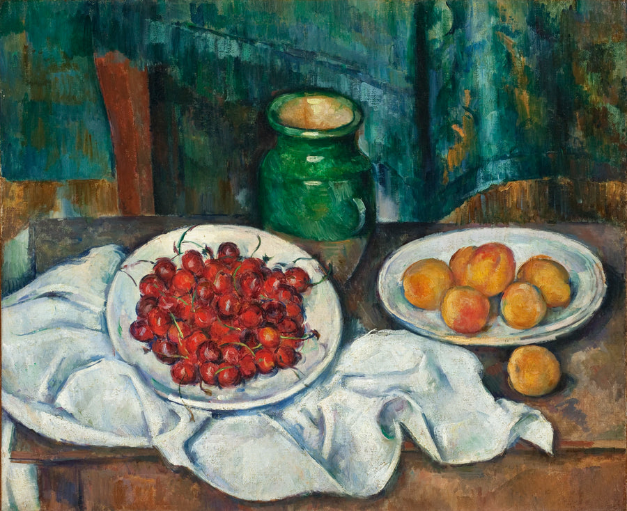 Still Life with a Plate of Cherries - Paul Cézanne