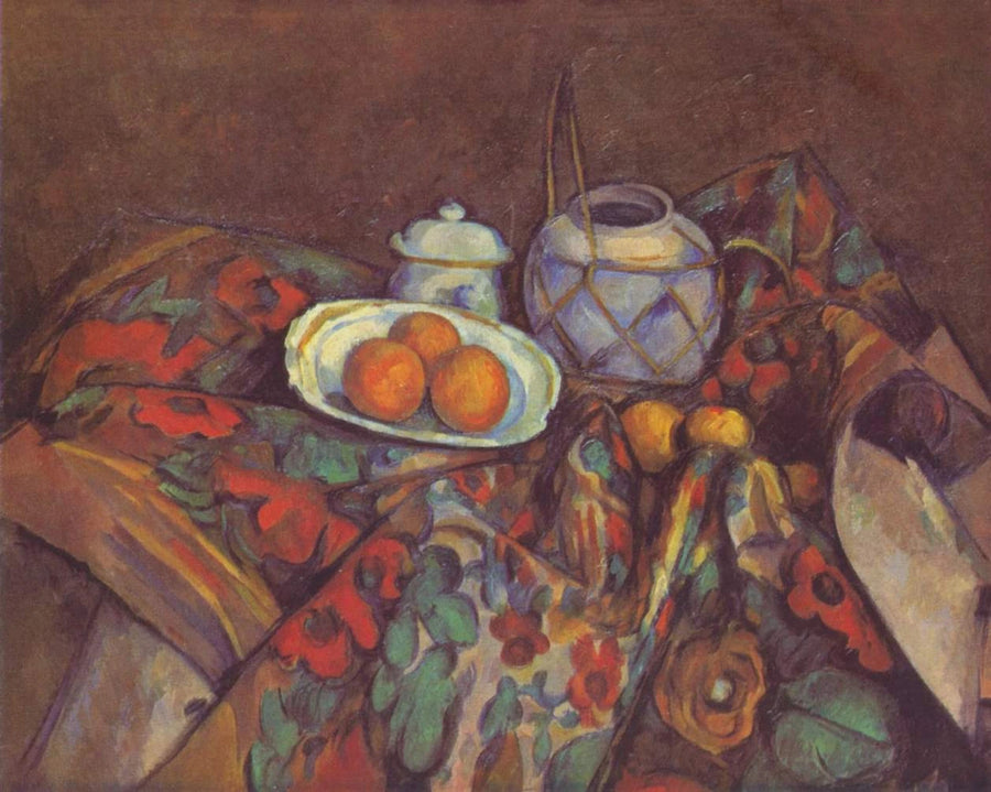 Still Life, Ginger Jar, Sugar Bowl and Oranges - Paul Cézanne