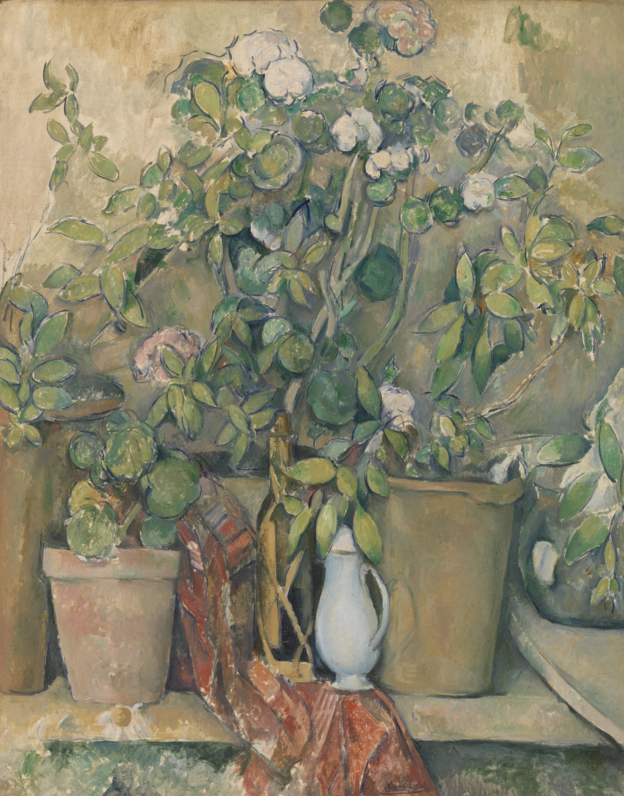 Terracotta pots and flowers - Paul Cézanne