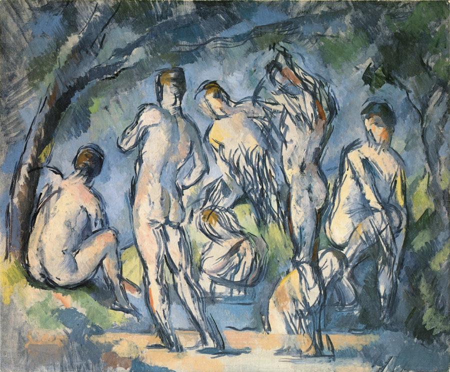 Group of Seven Bathers - Paul Cézanne