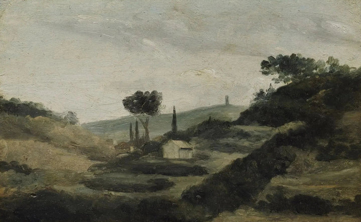 Landscape from the Aix countryside to Caesar's tower, circa 1862 - Paul Cézanne