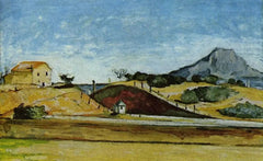 The Trench with the Sainte-Victoire mountain, circa 1870 - Paul Cézanne