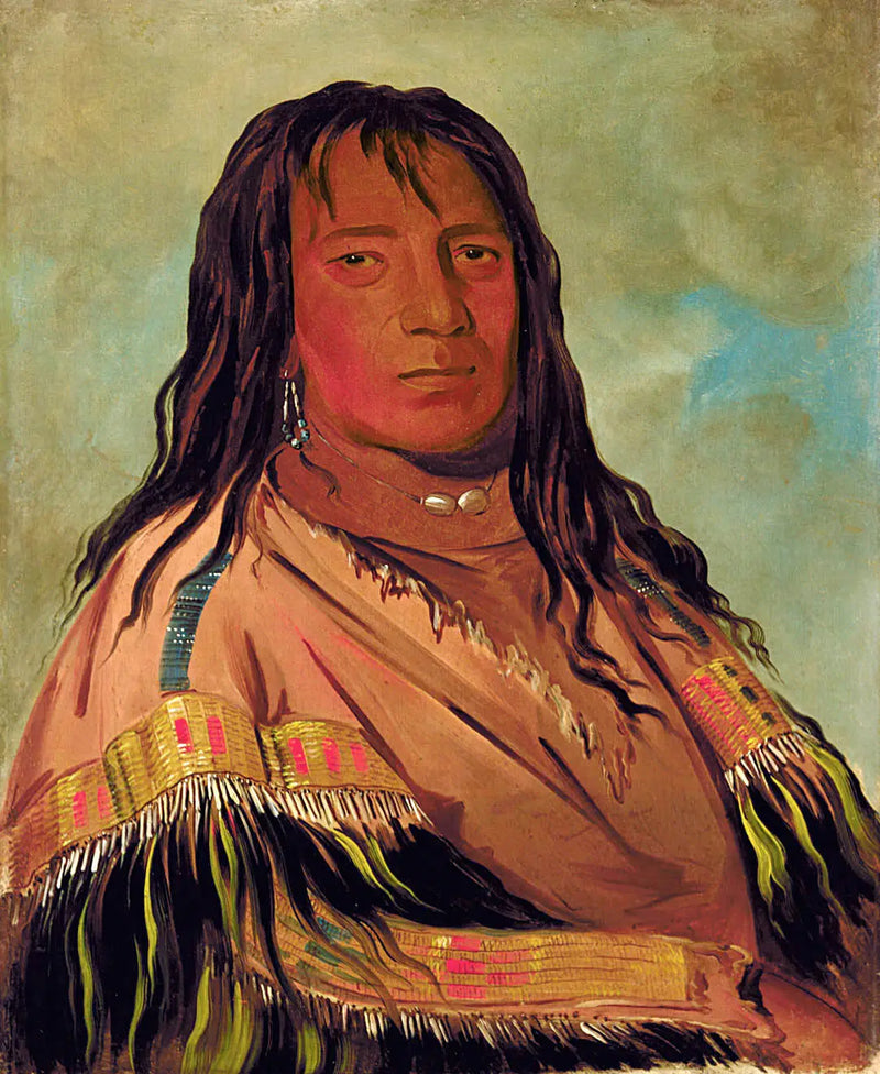 Chá-tee-wah-née-che, Sans Cœur, Chef de la bande Wah-ne-watch-to-nee-nah - George Catlin