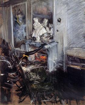 Bedroom of a painter - Giovanni Boldini