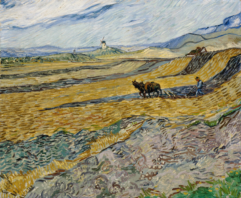 Closed field with plowman - Vincent van Gogh