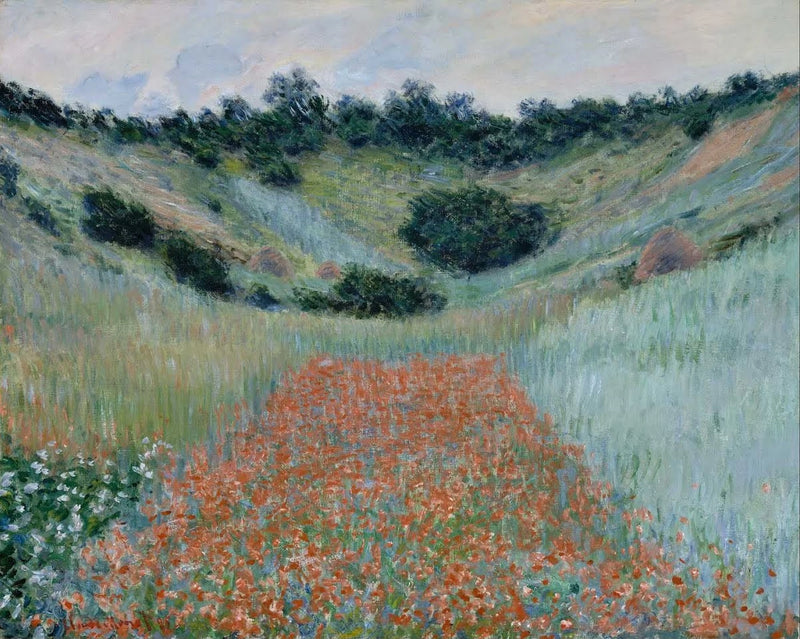 Poppy field in a hollow W1000 - Claude Monet