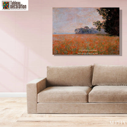 Champ d'avoine aux coquelicots - Tableau Monet - Reproductions de tableaux et peintures haut de gamme
