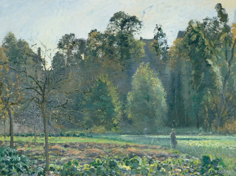 Cabbage Field, Pontoise - Camille Pissarro