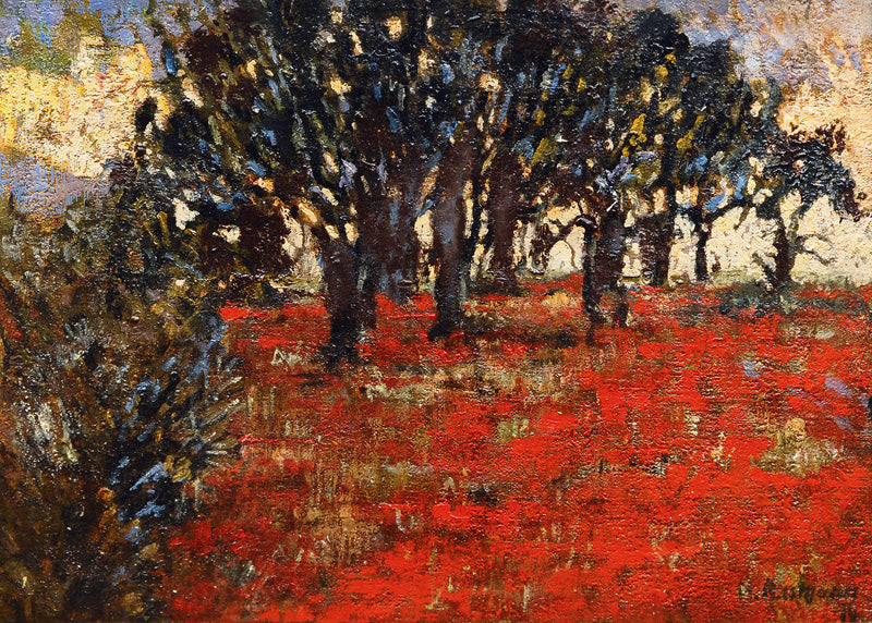 Champ de coquelicots – Heinrich Assmann, peinture de coquelicots