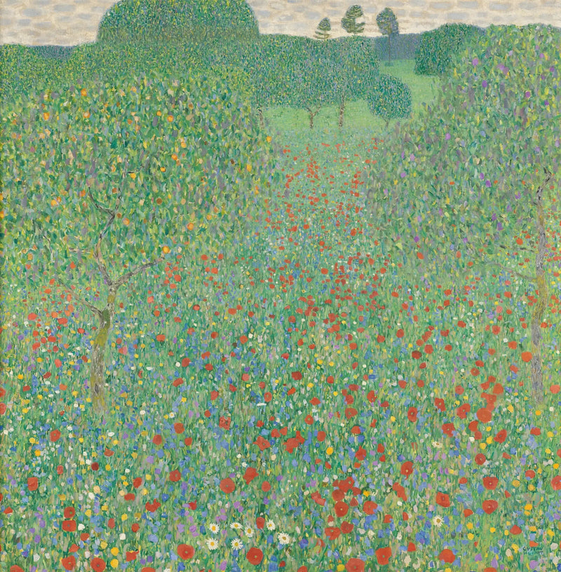 Field of Poppies - Gustav Klimt
