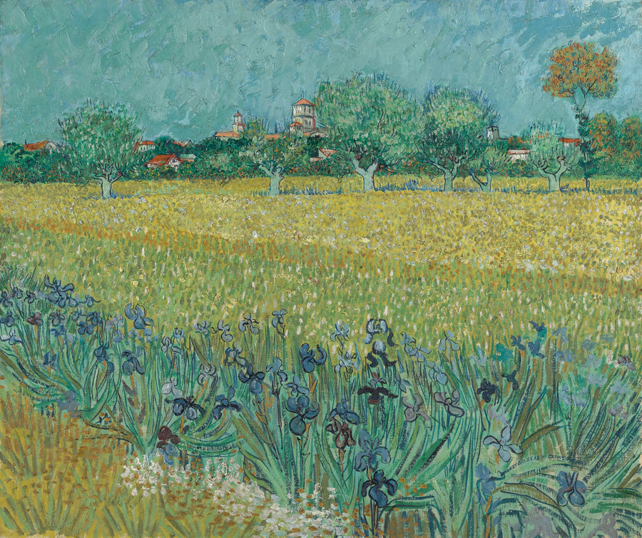 The Wheat Field with Irises - Vincent van Gogh