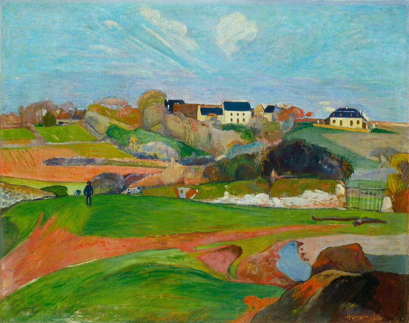 Fields at Pouldu, or Landscape at Pouldu - Paul Gauguin
