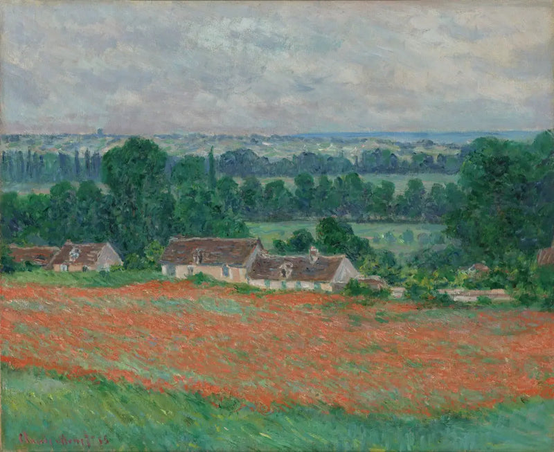 Poppy Fields at Giverny - Claude Monet