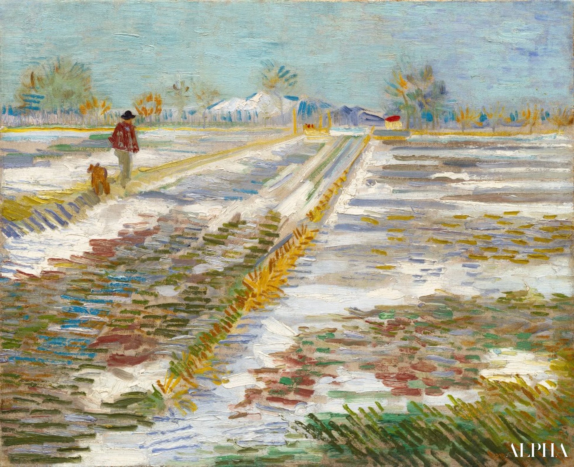 Snowy Fields in Arles - Van Gogh - High-End Reproductions of Paintings and Artwork
