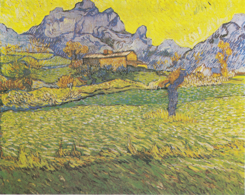 Wheat Fields in a Mountain Landscape - Vincent van Gogh