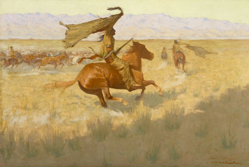 Change of owner (La Bousculade; Horse Thieves) - Frederic Remington