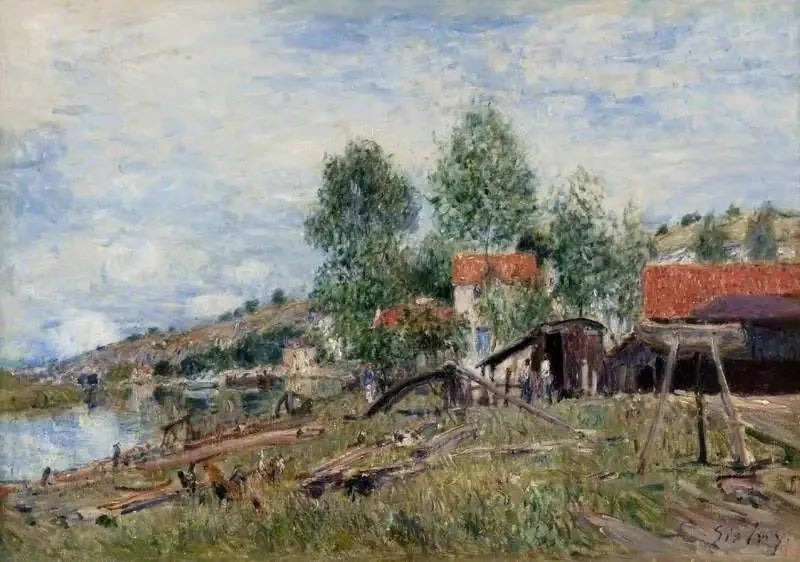 Shipyard of Saint-Mammès - Alfred Sisley