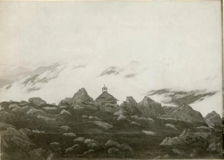 Mountain Chapel in the Mist - Caspar David Friedrich