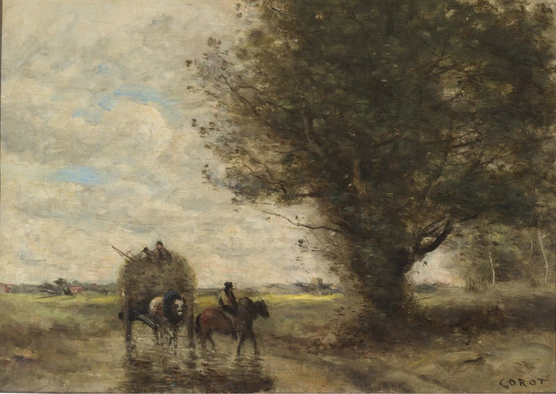 Hay Cart - Jean-Baptiste Camille Corot