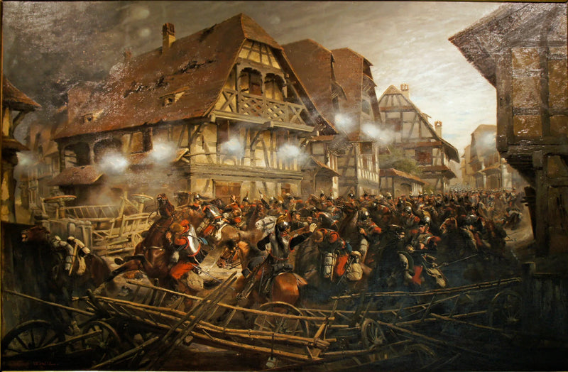 Charge of the 9th Cuirassier Regiment in the village of Morsbronn - Édouard Detaille