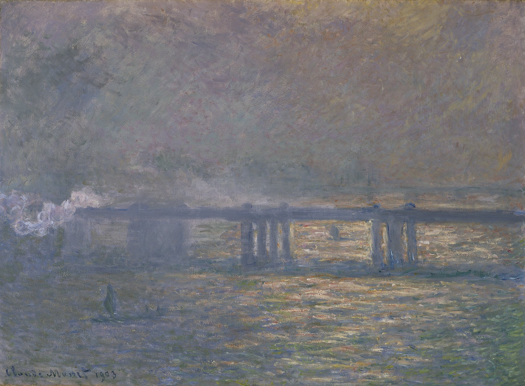 Charing Cross Bridge de Claude Monet, 1903 – Saint Louis Art Museum, Wildenstein 1548