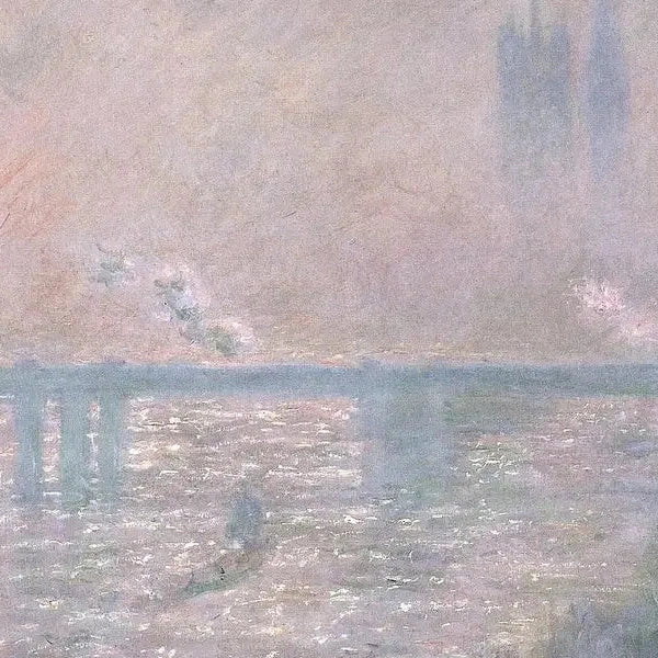 Détail du Parlement et du pont dans Charing Cross Bridge W1524 de Claude Monet