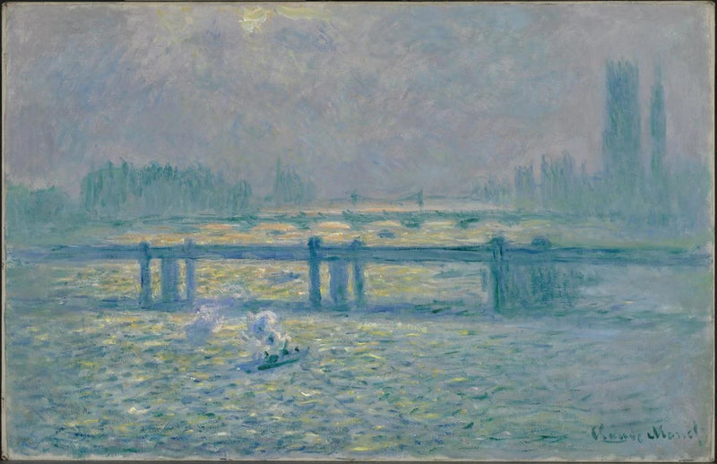 Charing Cross Bridge, reflections on the Thames - Claude Monet