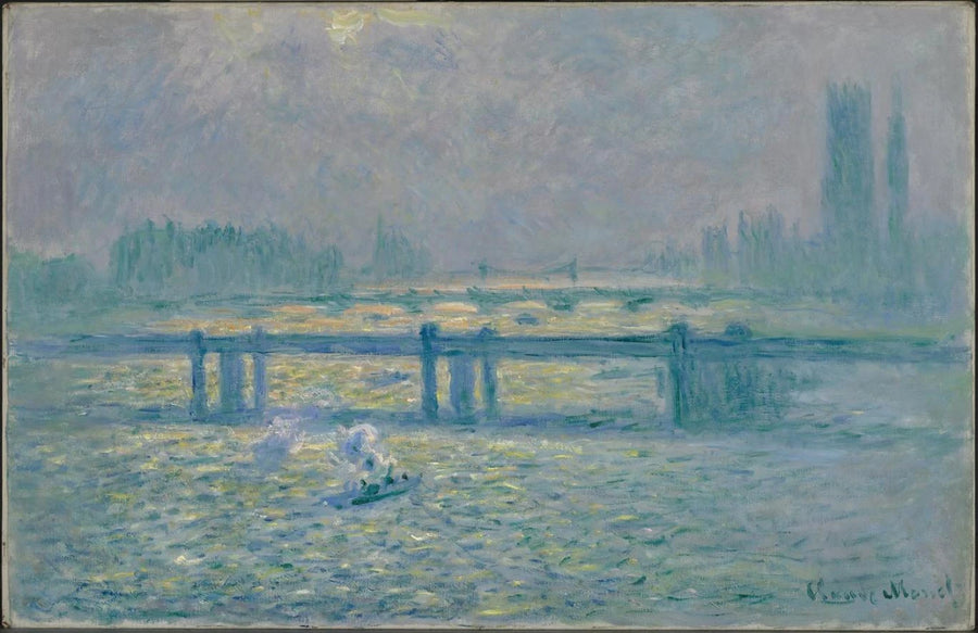 Charing Cross Bridge, reflections on the Thames - Claude Monet