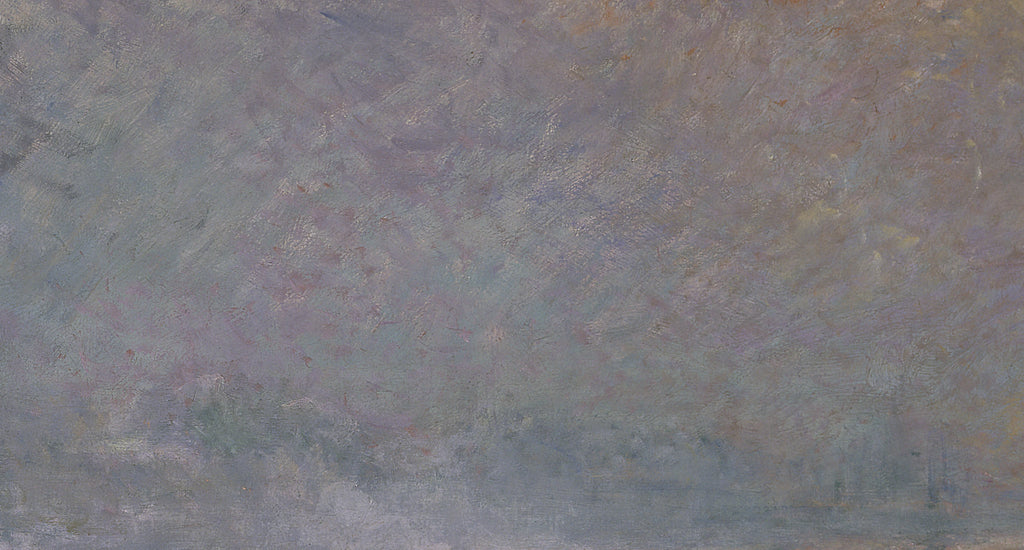 Détail du train, des fumées et du pont dans Charing Cross Bridge W1548 de Claude Monet