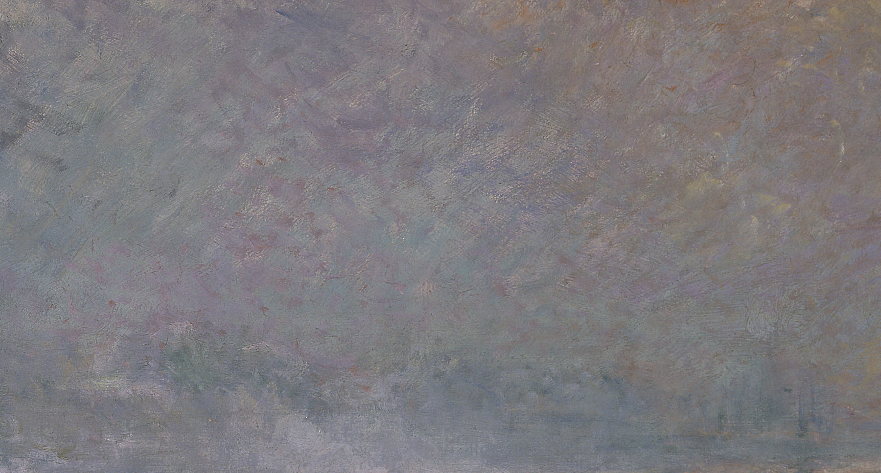 Détail du train, des fumées et du pont dans Charing Cross Bridge W1548 de Claude Monet