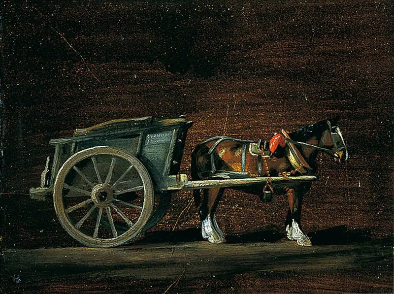 Farm cart, attached horse - John Constable